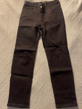 Everlane High Rise Slim Straight Black Jeans 28 Regular